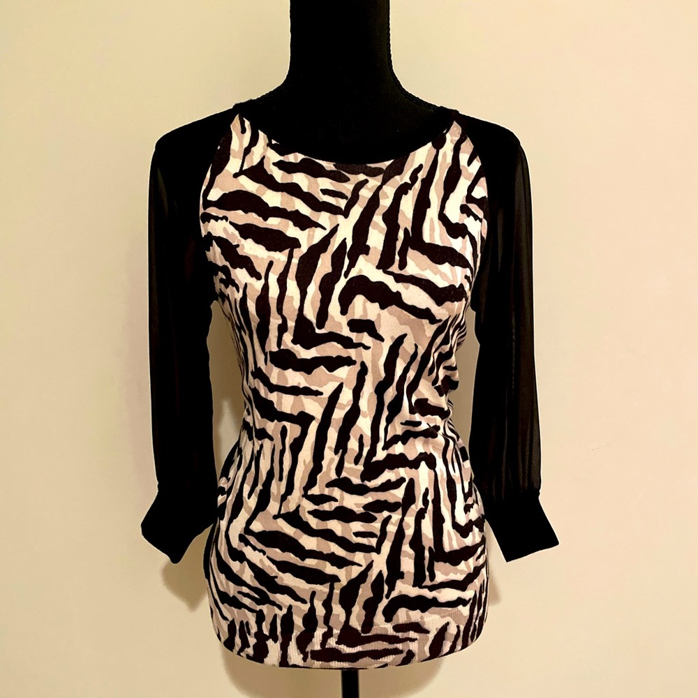 Karen Millen Top with Sheer Sleeves